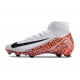 Nike Zoom Mercurial Superfly X Elite Firm Ground White Black Orange Football Boots