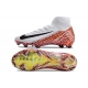 Nike Zoom Mercurial Superfly X Elite Firm Ground White Black Orange Football Boots