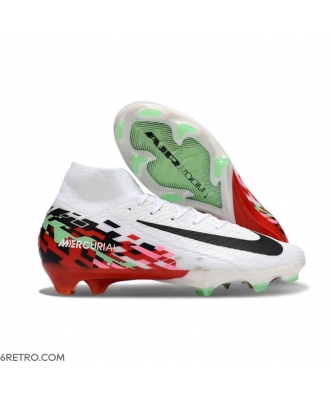 Nike Zoom Mercurial Superfly X Elite Firm Ground White Black Red Football Boots
