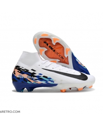 Nike Zoom Mercurial Superfly X Elite Firm Ground White Navy Orange Football Boots