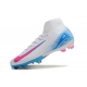 Nike Zoom Mercurial Superfly X Elite Firm Ground White Pink Blue Football Boots