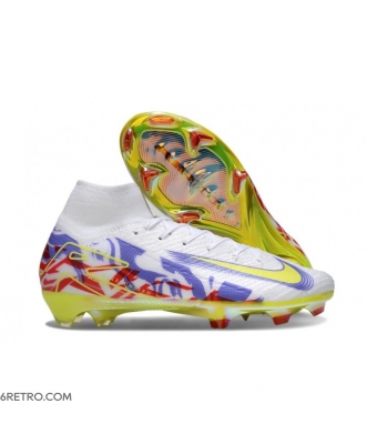 Nike Zoom Mercurial Superfly X Elite Firm Ground White Yellow Purple Football Boots