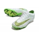 Nike Zoom Mercurial Vapor 15 Elite Firm Ground White Green Football Boots