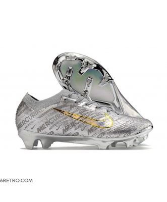 Nike Zoom Mercurial Vapor 15 Elite XXV Firm Ground Silver Gold Football Boots