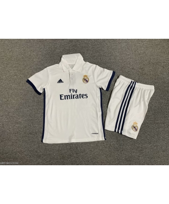 Real Madrid Retro Home Shirt Kids 16-17