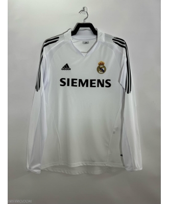 Real Madrid Retro Home Shirt Men 05-06 Long sleeve