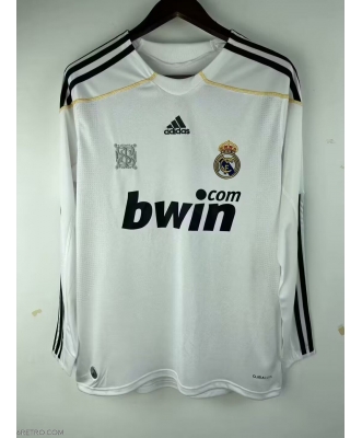 Real Madrid Retro Home Shirt Men 09-10 Long sleeve