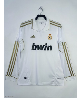 Real Madrid Retro Home Shirt Men 11-12 Long sleeve