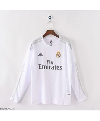 Real Madrid Retro Home Shirt Men 15-16 Long sleeve