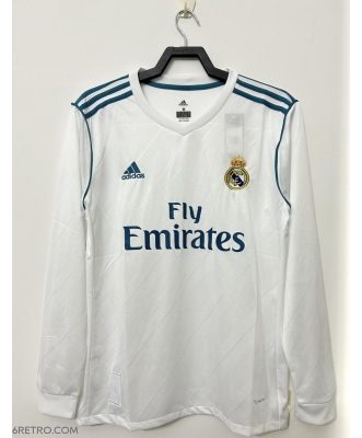 Real Madrid Retro Home Shirt Men 17-18 Long sleeve