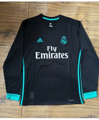 Real Madrid Retro Third Shirt Men 17-18 Long sleeve(Black)