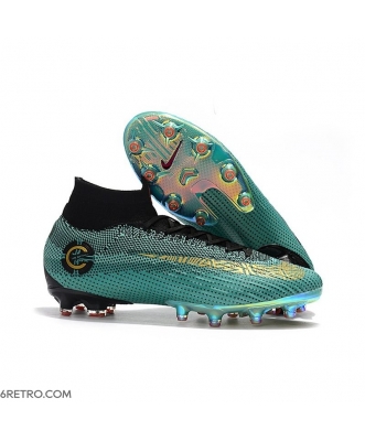 Ronaldo Nike Mercurial Superfly VI 360 Elite AG-Pro Blue Gold Football Boots