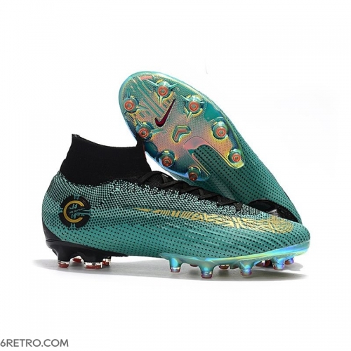 Ronaldo Nike Mercurial Superfly VI 360 Elite AG-Pro Blue Gold Football Boots Ronaldo Nike Mercurial Superfly VI 360 Elite AG-Pro Blue Gold Football Boots