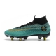Ronaldo Nike Mercurial Superfly VI Elite Anti-Clog SG-Pro Blue Gold Football Boots