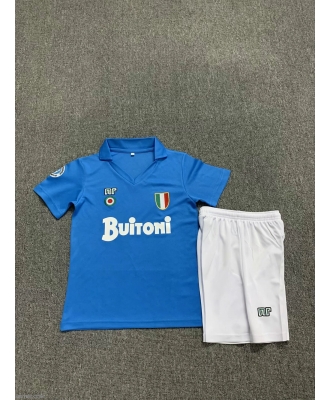 SSC Napoli Retro Home Shirt Kids 87-88