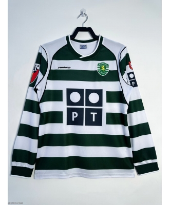 Sporting CP Retro Home Shirt Men 01-03 Long sleeve