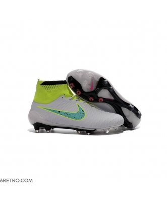 Top 2016 Nike Magista Obra Firm Ground White Green Football Boots