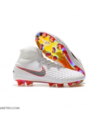 Top Nike Magista Obra 2 Firm Ground Firm Ground - White Grey Crimson Football Boots