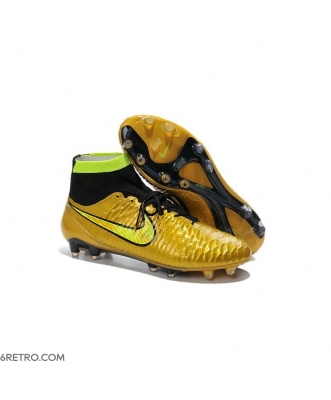 Top Nike Magista Obra Firm Ground ACC Men Golden Black Volt Football Boots