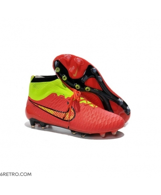 Top Nike Magista Obra Firm Ground ACC Men Red Gold Volt Football Boots
